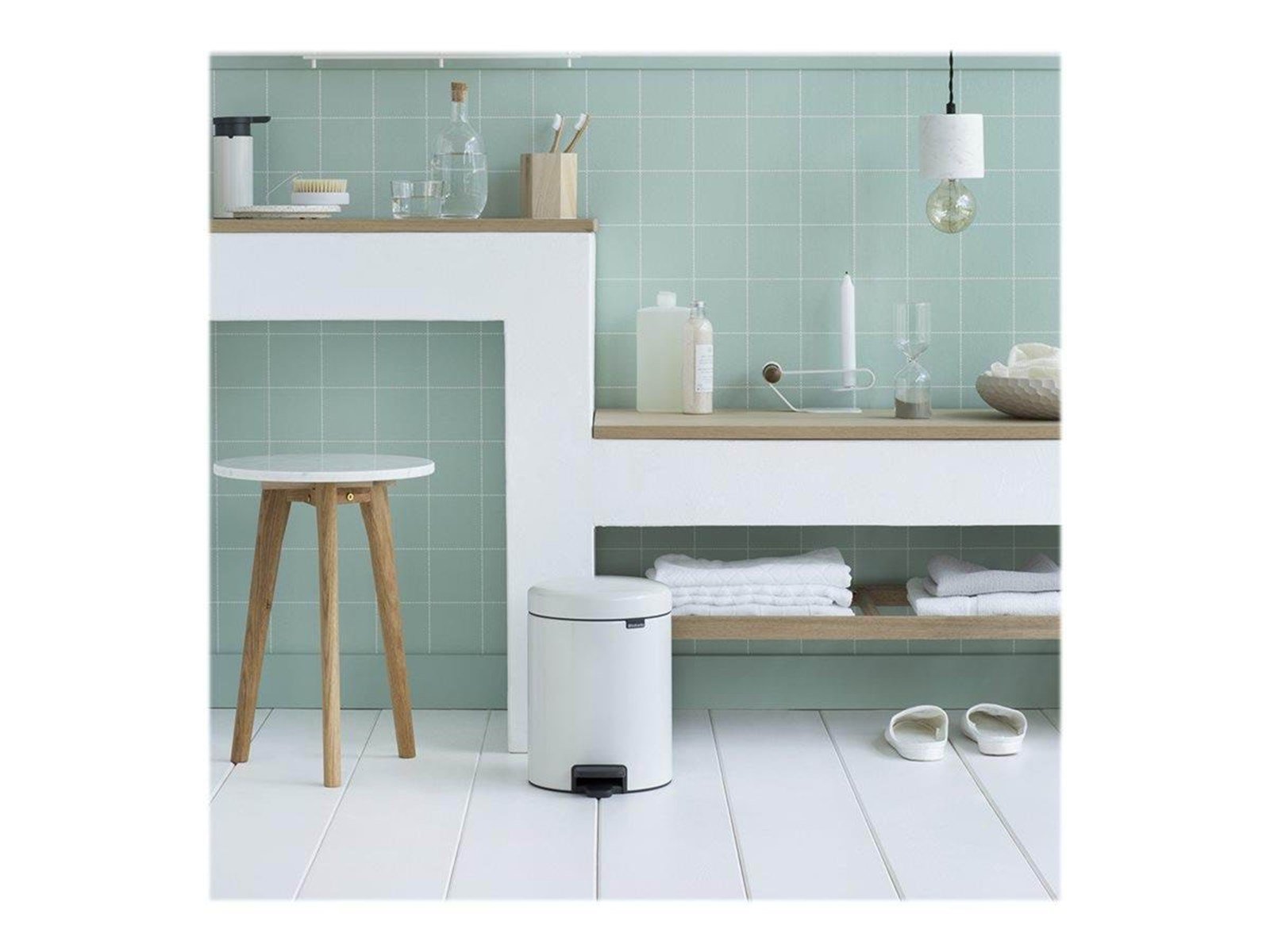 brabantia newIcon - rubbish bin - 5 L - white brabantia newIcon - rubbish bin - 5 L - white
